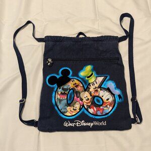 Walt Disney World Y2K 2006 Blue  Drawstring Backpack